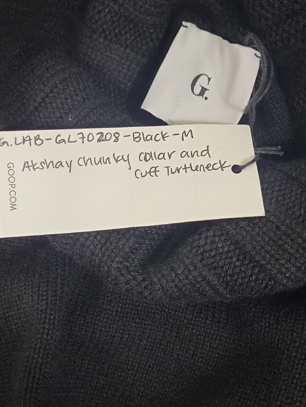 G Label Goop Akshay chunky collar and‎ cuff turtleneck 100% cashmere. Size M - Picture 14 of 15